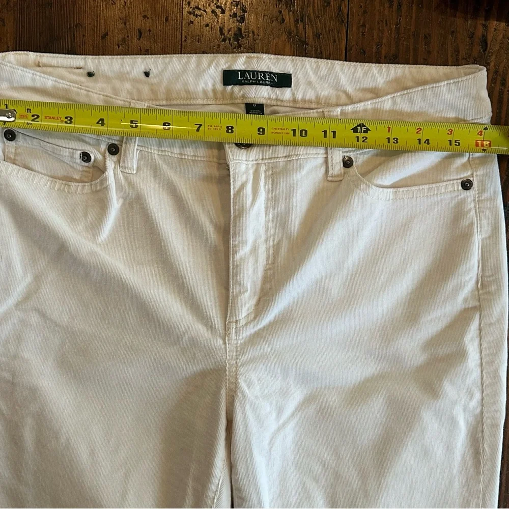 Ralph Lauren White Corduroy Pants Size 8 - Picture 4 of 6